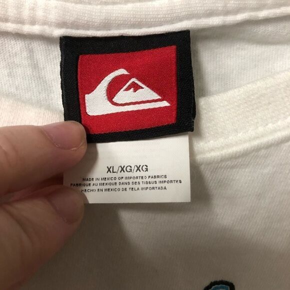 quiksilver white mens size xl florida surf organic cotton - Picture 4 of 9